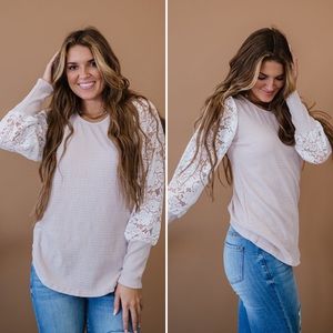 LAST! Fairytale Lace Sleeve Top